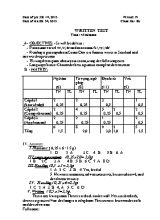 Giáo án Tiếng Anh Lớp 8 - Tiết 19 Written test - Năm học 2015-2016